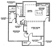 Floorplan-1Bd/1Bath